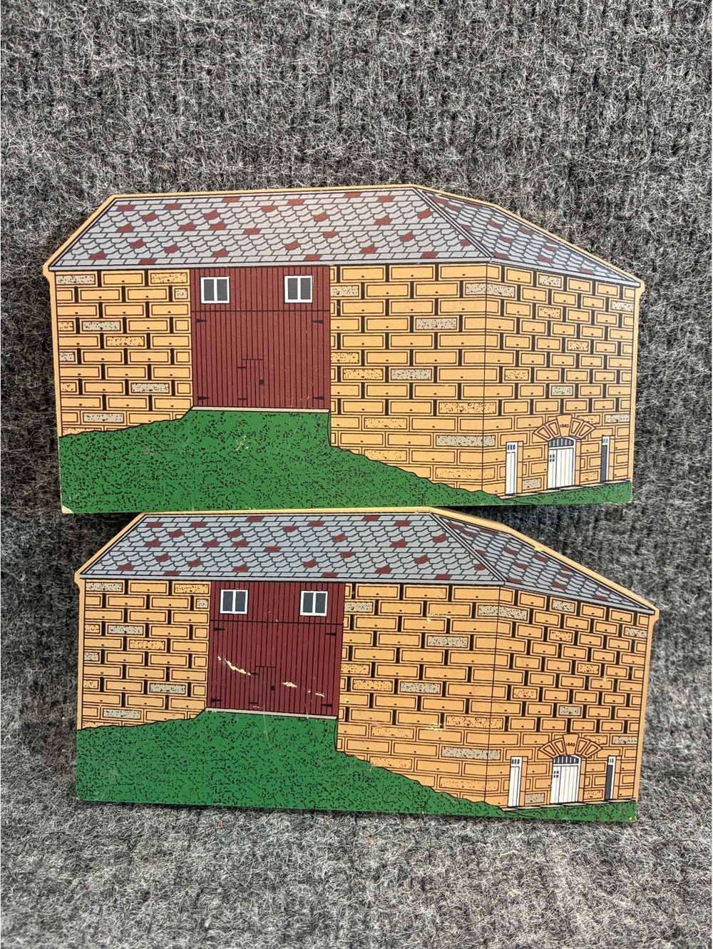 2 Ohio Barns Series #8 Monroe County Barn Collectible Shelf Sitter 2000
